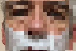 Pixilated face